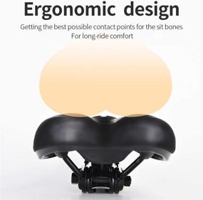 img 1 attached to 🚲 Ultimate Comfort: fjqxz Gel Cut Out Bike Saddle for Mountain Bikes & Road Bicycles - Professional Ergonomic Design with Soft Cushion & Enhanced Support - Black