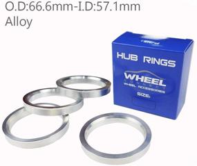 img 4 attached to 🔧 Высококачественные кольца Hub Centric WHEEL CONNECT, комплект из 4 штук, 66,6 до 57,1, алюминиевый сплав Hubrings.