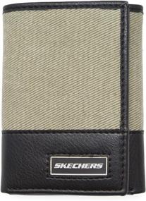 img 4 attached to 💼 Trifold Wallet - Skechers Canvas Leather Blend - Improved SEO