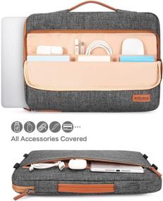 img 2 attached to 👜 KIZUNA 13.3 inch Laptop Sleeve - Water Resistant Shoulder Messenger Bag Backpack Briefcase for MacBook Air 2017 13" / Lenovo ThinkPad X1 Carbon 14" / Yoga C740 S740 C930 / IdeaPad C340 13 / Huawei MateBook D