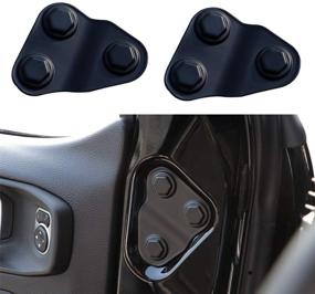 img 4 attached to BulbForst Jeep Wrangler JL Side Mirror Bolts Cover Screw Protection Cover - 2018-2020 JL Rubicon Sahara Sport S, Black JL Accessories
