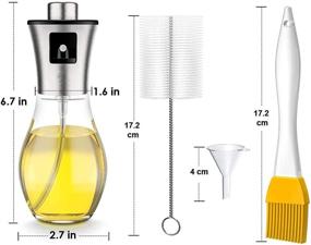 img 3 attached to 🥦 200ml Tyankra Olive Oil Sprayer Mister: Portable Spray Bottle with Brush Funnel - Ideal for Cooking, Baking, BBQ, Salad, Air Fryer, and Roasting.