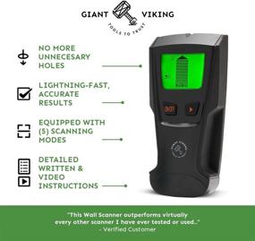 img 2 attached to 🔨 Upgraded 5 In 1 Beam Finder Wall Scanner Detector - Quickly Locates Wood, Metal, Studs, Pipes, Rebar, Joists, Live AC Wires - Enhanced Visibility with Large Clear LCD Display