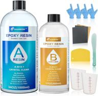 🌊 deep pour epoxy resin - 51oz crystal clear casting and coating kit for river table art, jewelry, and diy projects with self-leveling & 2:1 mix ratio logo