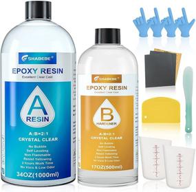 img 4 attached to 🌊 Deep Pour Epoxy Resin - 51oz Crystal Clear Casting and Coating Kit for River Table Art, Jewelry, and DIY Projects with Self-Leveling & 2:1 Mix Ratio
