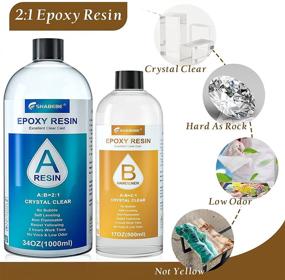 img 1 attached to 🌊 Deep Pour Epoxy Resin - 51oz Crystal Clear Casting and Coating Kit for River Table Art, Jewelry, and DIY Projects with Self-Leveling & 2:1 Mix Ratio