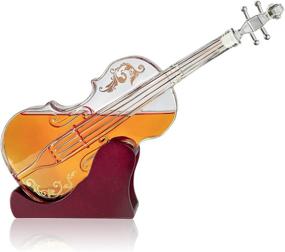 img 4 attached to 🎻 Exquisite Glass Violin Decanter on Stunning Mahogany Base