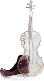 img 3 attached to 🎻 Exquisite Glass Violin Decanter on Stunning Mahogany Base