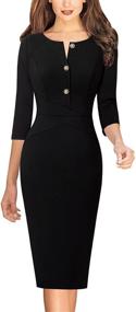 img 4 attached to VFSHOW Womens Elegant Business Bodycon Women's Clothing for Dresses