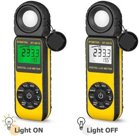 img 2 attached to Цифровой светомер BTMETER BT-881D для растений и светодиодных ламп - измеряет освещение от 0.01 до 400,000 люкс (0.01 до 40,000 фут-кандел) - люксметр с 270º поворотным сенсором - внутренний и наружный тестер освещения.