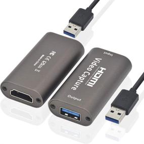 img 4 attached to 🎥 4K HDMI в USB 3.0 видеокарта захвата игрового видеосигнала с камкордерным кабелем (Кофе)