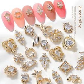 img 3 attached to Dazzling 3D Nail Art Charms: Shiny Alloy Gems for Fashionable DIY Nail Art