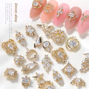 img 4 attached to Dazzling 3D Nail Art Charms: Shiny Alloy Gems for Fashionable DIY Nail Art