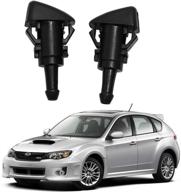 💦 premium windshield washer nozzle kit for subaru impreza, wrx, sti (08-14) - replaces oem # 86636fg051, 86636fg050 logo