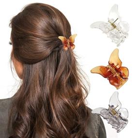 img 4 attached to Butterfly Transparent Acrylic Decorative Hairstyle