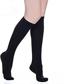 img 1 attached to 🧦 20-30mmHg Closed Toe Compression Socks for Men & Women - Knee High Stockings