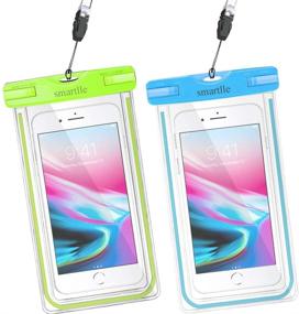 img 4 attached to 📱 smartlle Universal Waterproof Phone Pouch - Large Dry Bag for iPhone and Galaxy - 2 Pack