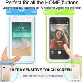 img 3 attached to 📱 Универсальная водонепроницаемая сумка для телефона Smartlle - большая сухая сумка для iPhone и Galaxy - 2 штуки