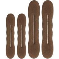 🎀 hawwwy brown magic bun maker foam: easy hair shaping tool for updos, chignons, and french twists - perfect donut maker and padding accessory for girls, women, and ballet performers (4 pack) logo