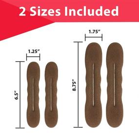 img 2 attached to 🎀 Hawwwy Brown Magic Bun Maker Foam: Easy Hair Shaping Tool for Updos, Chignons, and French Twists - Perfect Donut Maker and Padding Accessory for Girls, Women, and Ballet Performers (4 Pack)