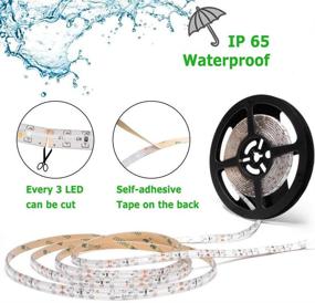 img 2 attached to Versatile and Waterproof Green LED Strip Light - 16.4ft/5m Flexible Cuttable Tape with 300 Units 2835 LEDs for Stunning Lighting Effects (Green, Power Adapter/Plug not Included)