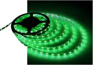 versatile and waterproof green led strip light - 16.4ft/5m flexible cuttable tape with 300 units 2835 leds for stunning lighting effects (green, power adapter/plug not included) логотип