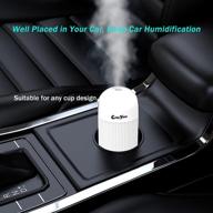 🌬️ mini usb cool mist humidifier - white, quiet portable humidifier for car, nursery, bedroom - 7 color nightlight, auto shut-off - small desktop humidifier with usb port for baby diffuser logo