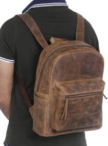 img 2 attached to 🎒 KomalC Authentic Vintage Rucksack Backpack for Enhanced SEO