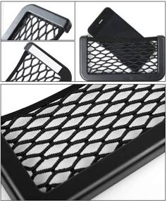 img 1 attached to Meidong Car Mesh Organizer: 3-Layer Dog Car Net Barrier and Seat Storage Bag for Luggage, Pets, Kids - Disturb Stopper Solution