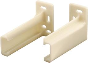 img 2 attached to 🔧 PRIME-LINE R 7265 Drawer Track Back Plate, 3/8 in. x 1 in, Plastic, White - 1 Pair (LH & RH)