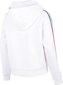 img 3 attached to 🏻 Girls' Clothing - Adidas Multicolor 3 Stripes Fleece Pullover