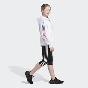 img 1 attached to 🏻 Girls' Clothing - Adidas Multicolor 3 Stripes Fleece Pullover