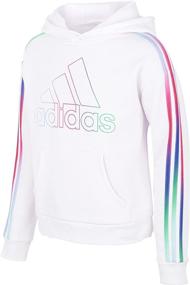 img 4 attached to 🏻 Girls' Clothing - Adidas Multicolor 3 Stripes Fleece Pullover