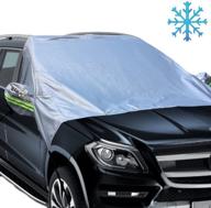big ant windshield snow cover with magnetic elastic hooks, four-wheel fixing & ❄️ reflective warning bar, all-weather protection - ice, sun, frost, and wind proof, fits most vehicles logo