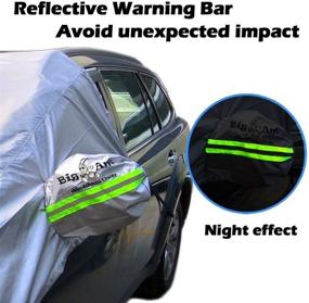 img 1 attached to Big Ant Windshield Snow Cover with Magnetic Elastic Hooks, Four-Wheel Fixing & ❄️ Reflective Warning Bar, All-Weather Protection - Ice, Sun, Frost, and Wind Proof, Fits Most Vehicles