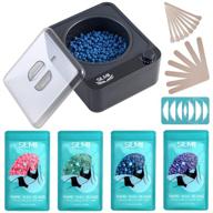 💆 silmii hair removal waxing kit - home wax warmer for eyebrow, legs, armpit, and face waxing with 14oz wax beads & 20 wax sticks logo