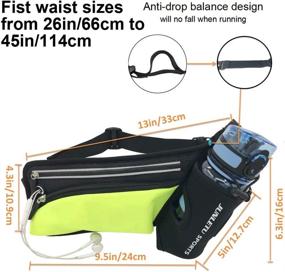 img 1 attached to 🏃 Green Walking Waist Pouch with Water Bottle Holder - Unisex Fanny Pack for Travel, Running, Fishing, Jogging & Outdoors