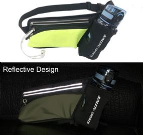 img 2 attached to 🏃 Green Walking Waist Pouch with Water Bottle Holder - Unisex Fanny Pack for Travel, Running, Fishing, Jogging & Outdoors