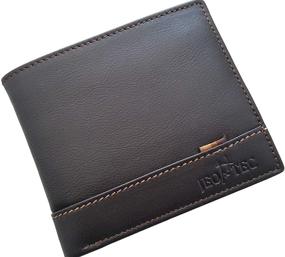 img 1 attached to 👌 Exquisite Handmade Men's Leather Bifold Wallet: Sleek Style & Supreme Quality