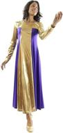 danzcue womens metallic sleeve purple gold sports & fitness for other sports logo