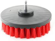 duoshida 5 inch red drill brush- power scrubber cleaning set for grout, tiles, sinks, bathtub, bathroom, and kitchen - versatile all-purpose surface cleaner logo