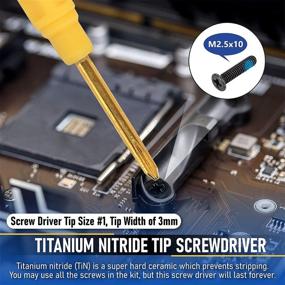 img 2 attached to 🔩 Enhance Repairs and Upgrades with 400pcs Laptop Screws w/Blue Nylok – Premium Titanium Nitride Screwdriver & Notebook Computer Screw Kit Set