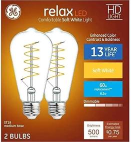 img 1 attached to 💡 Enhanced Illumination: 60 Watt Dimmable Edison 2 Pack Fixture