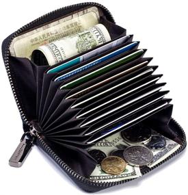 img 1 attached to Stylish Blocking Minimalist Wallets, Card Cases 💼 & Money Organizers for Genuine Business Men's Accessories