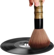 🔌 facmogu lp cleaning brush - soft anti-static vinyl record cleaner for turntable, cd, album cartridge - hair salon grade logo