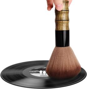 img 4 attached to 🔌 Facmogu LP Cleaning Brush - Soft Anti-Static Vinyl Record Cleaner for Turntable, CD, Album Cartridge - Hair Salon Grade