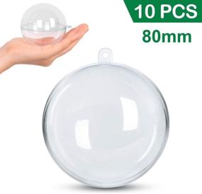 img 3 attached to 🎄 MyoGrip 10 Pack 3.15" Clear Ornaments: Perfect Crafts Supplies for Holidays & Events!