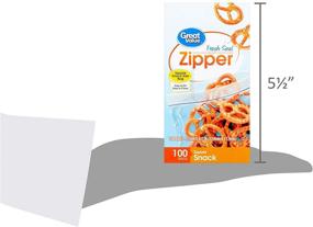 img 2 attached to 100 Pack of Great Value Square Snack Bags with Zipper