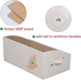 img 2 attached to 📦 Beige Trapezoid Storage Bins for Closet Shelves - Set of 3