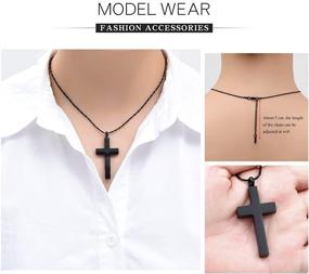 img 3 attached to Imrsanl Crystal Cross Necklace: Perfect Memorial Jewelry for Girls